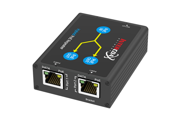 2 Port PoE+ Splitter 25W (300ft) Daisy Chain Compatible