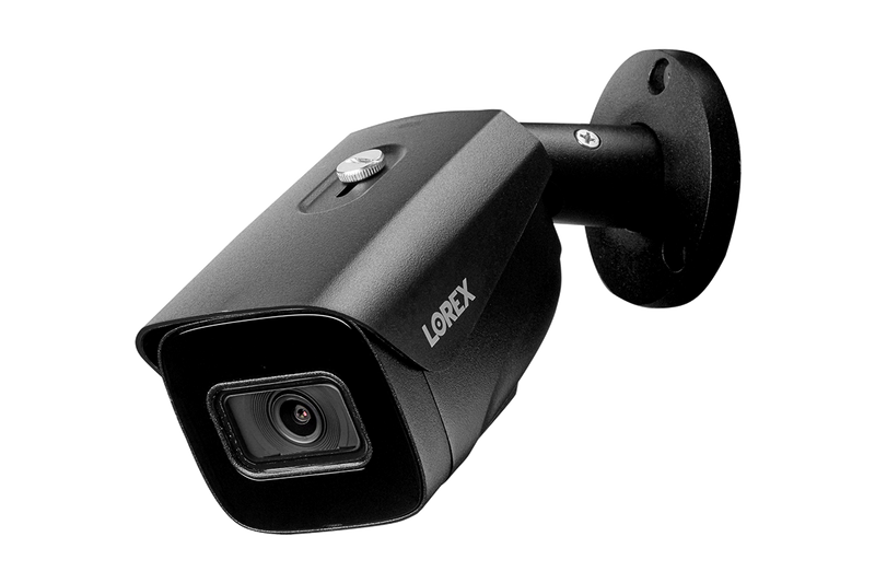 4K (8MP) Smart IP Black Security Camera with Listen-in Audio and Real-Time 30FPS Recording