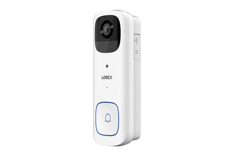 Lorex 2K Wi-Fi Video Doorbell (Battery-Operated) with Wi-Fi Chimebox (32GB)