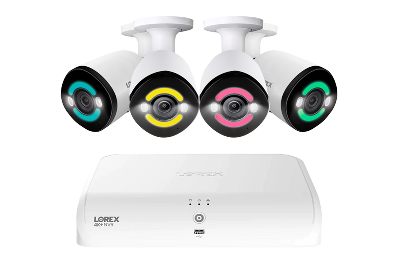 Lorex 4K+ 12MP 16 Camera Capable (8 Wired + 8 Fusion Wi-Fi ) 2TB Wired NVR System with H30 Smart Security Lighting Bullet Cameras - 4