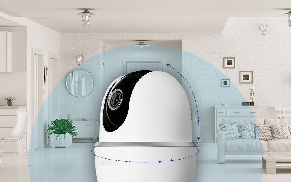 360 degree room rotation wi-fi security camera