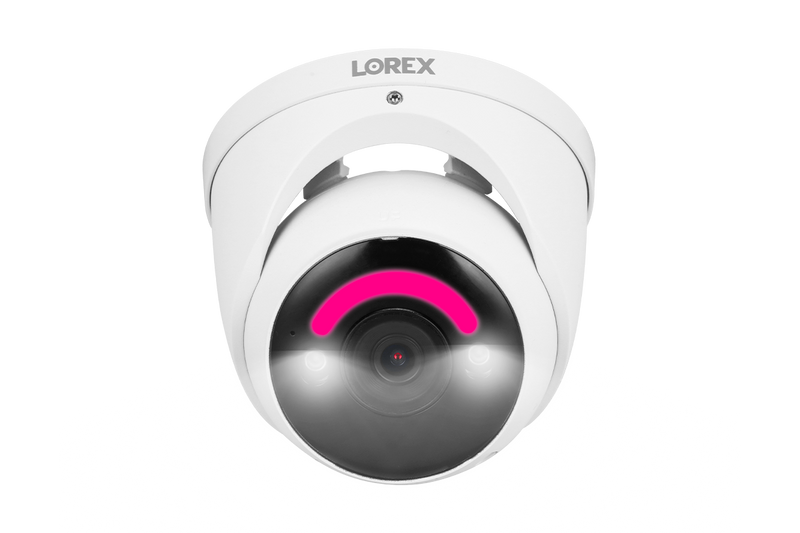 Lorex Fusion 4K 16 Camera Capable (8 Wired and 8 Wi-Fi) 2TB Wired NVR System with Dome Cameras Featuring Smart Security Lighting