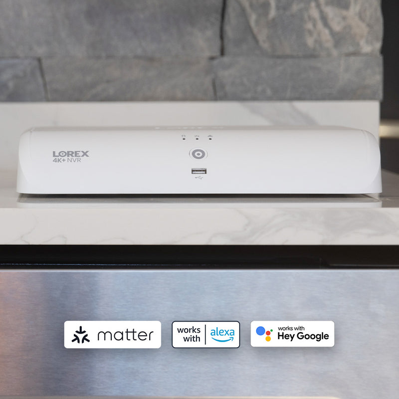 Lorex Wireless Fusion - 4K+ NVR with 2K Wired Doorbell and 4K Smart Security Lighting Wi-Fi 6 Camera