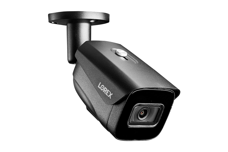 4K (8MP) Smart IP Black Security Camera with Listen-in Audio and Real-Time 30FPS Recording