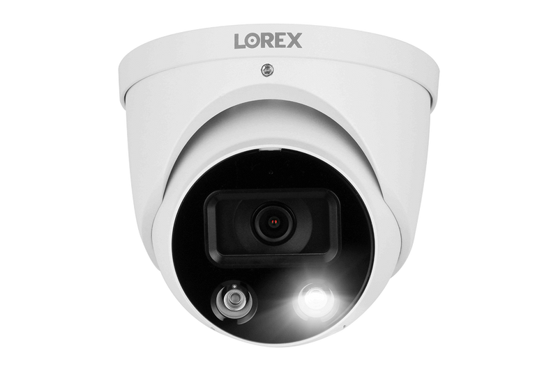 Lorex Fusion 4K 16-Channel (8 Wired + 8 Wi-Fi) 2TB NVR System with Dome Cameras Featuring Smart Deterrence and 2-Way Audio