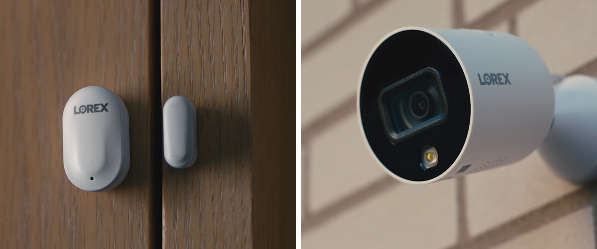 link lorex cameras to window/door add-on sensors