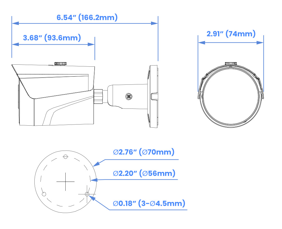 E842CA Dimensions