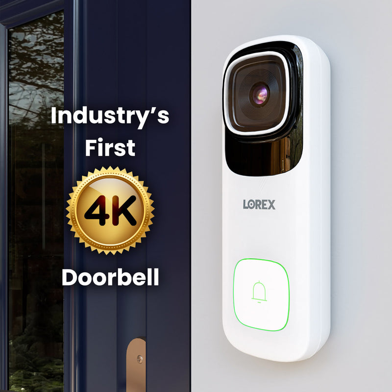 Lorex Wireless Fusion - 4K+ NVR with 4K Wired Doorbell and 4K Dual Lens Smart Security Lighting Camera